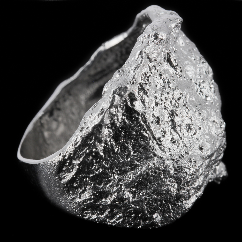 Schitterende steenvormige zilveren ring