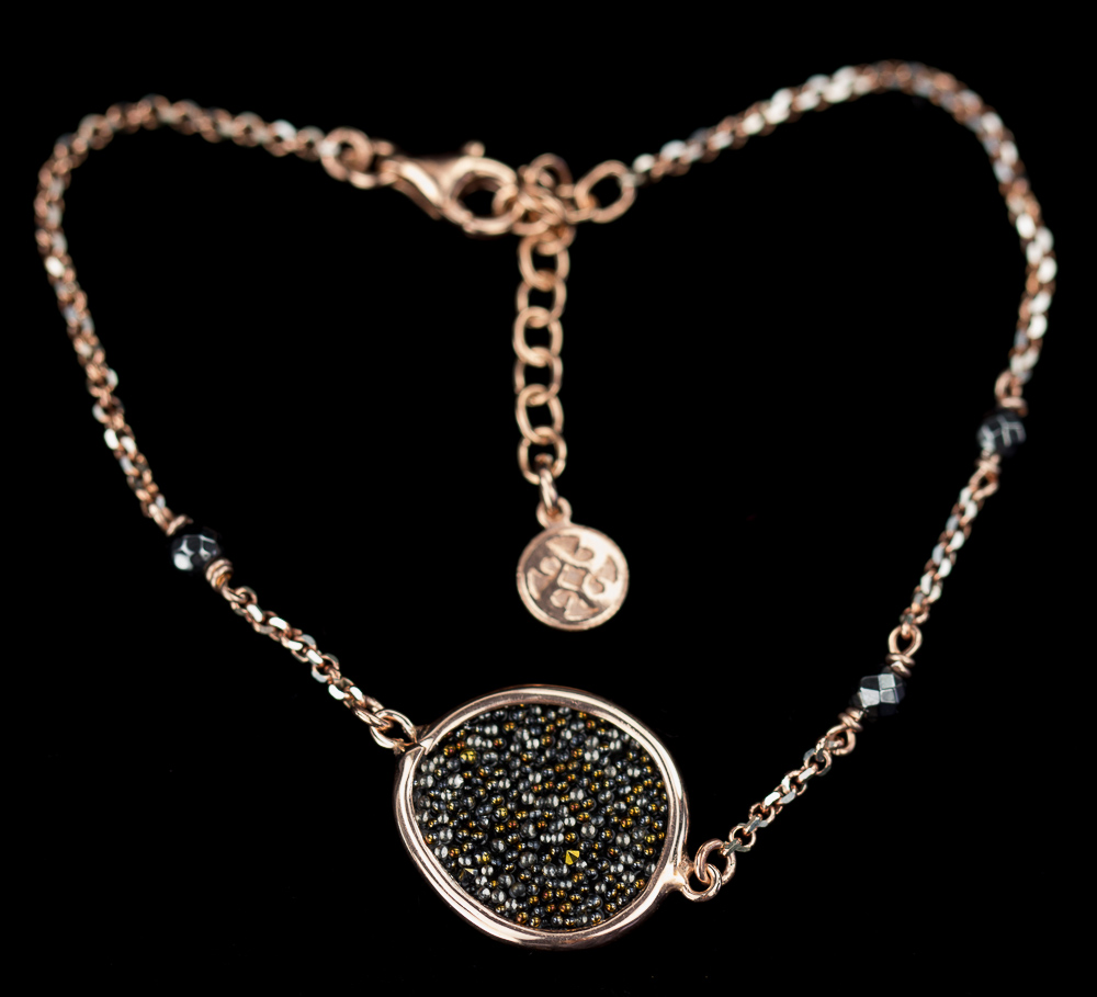 Armband van rosé en hematiet