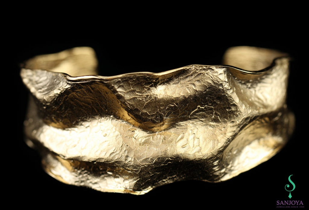 Golvende vergulde matte slavenarmband
