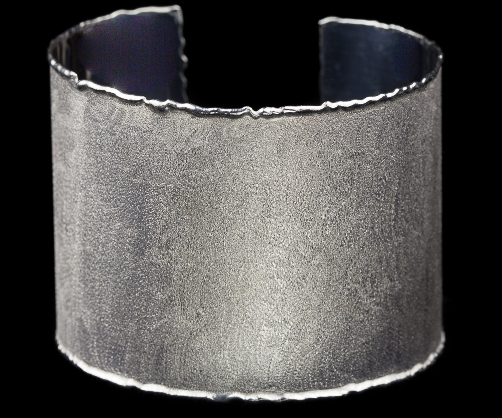 Italiaans brede slavenarmband zilver