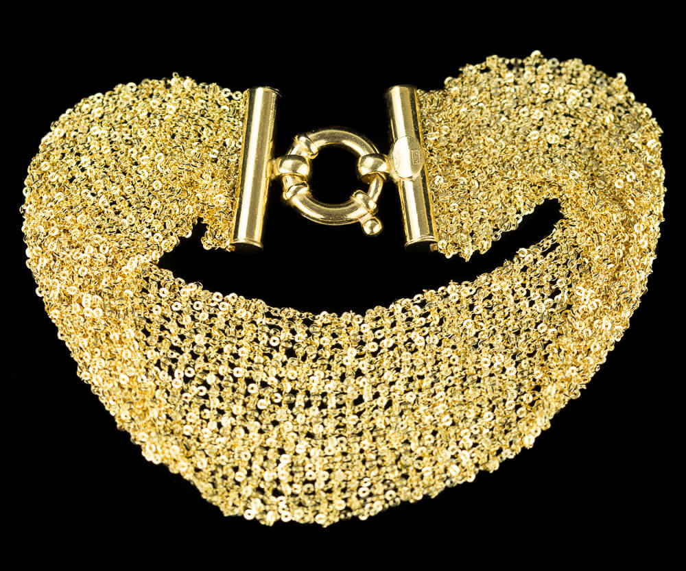 Vergulde armband van meerdere kettinkjes