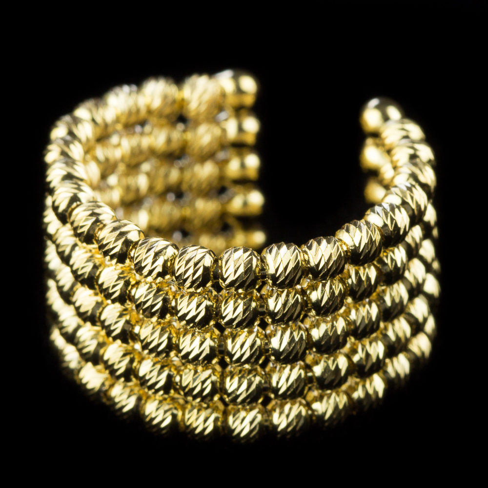 Italiaanse ring, 5 rijen en verguld