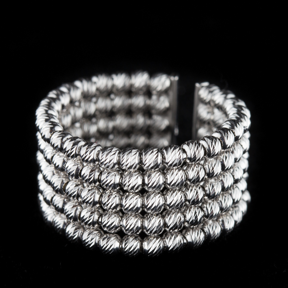 Italiaanse ring, 5 rijen en zilver
