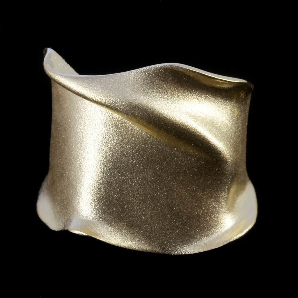 Vergulde ring, mat en smal