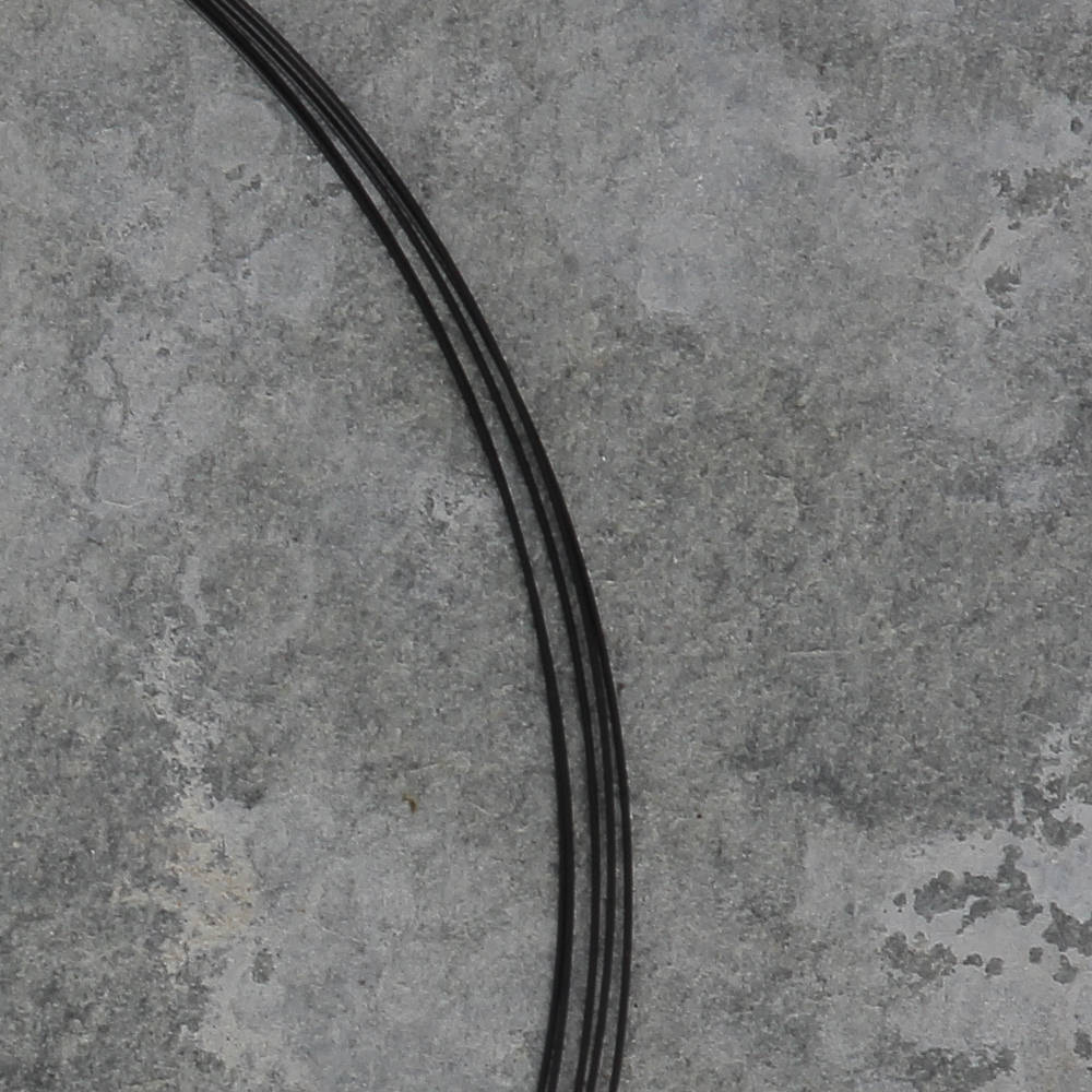 Zwartkleurige stalen ketting met 5 rijen