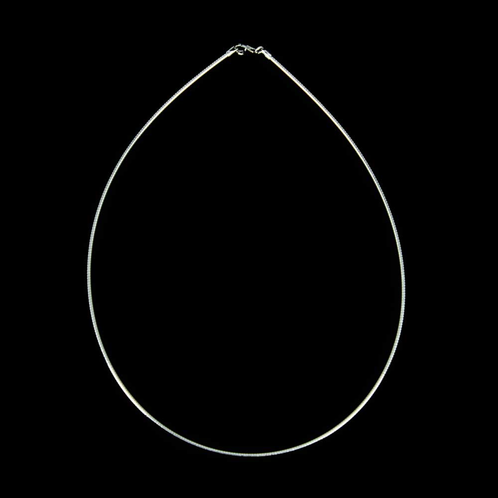 Zilveren omega ketting