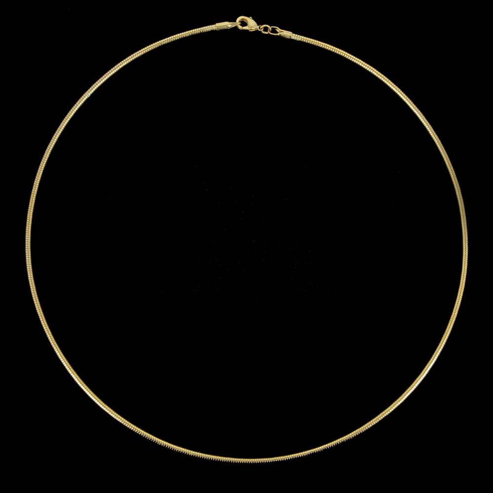 Zilververgulde omega ketting