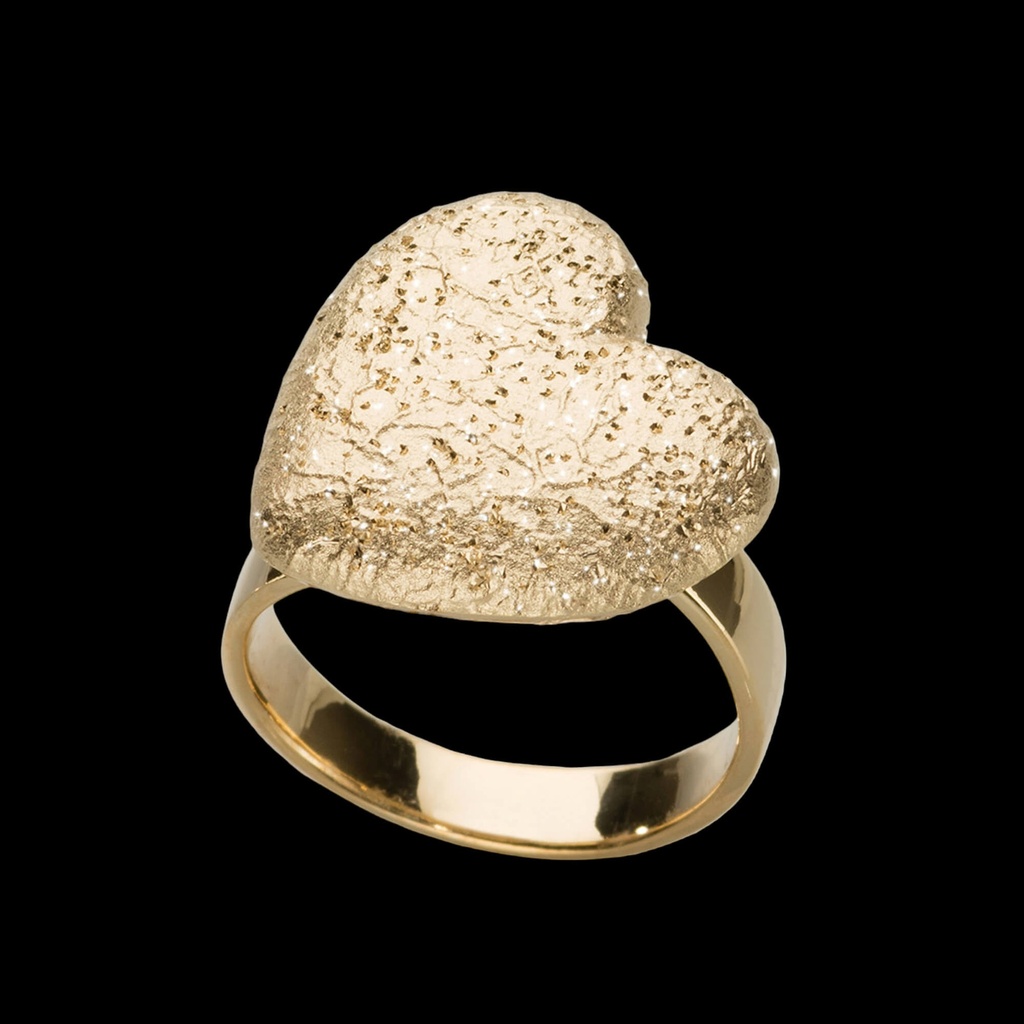 Vergulde hartjes ring, one size