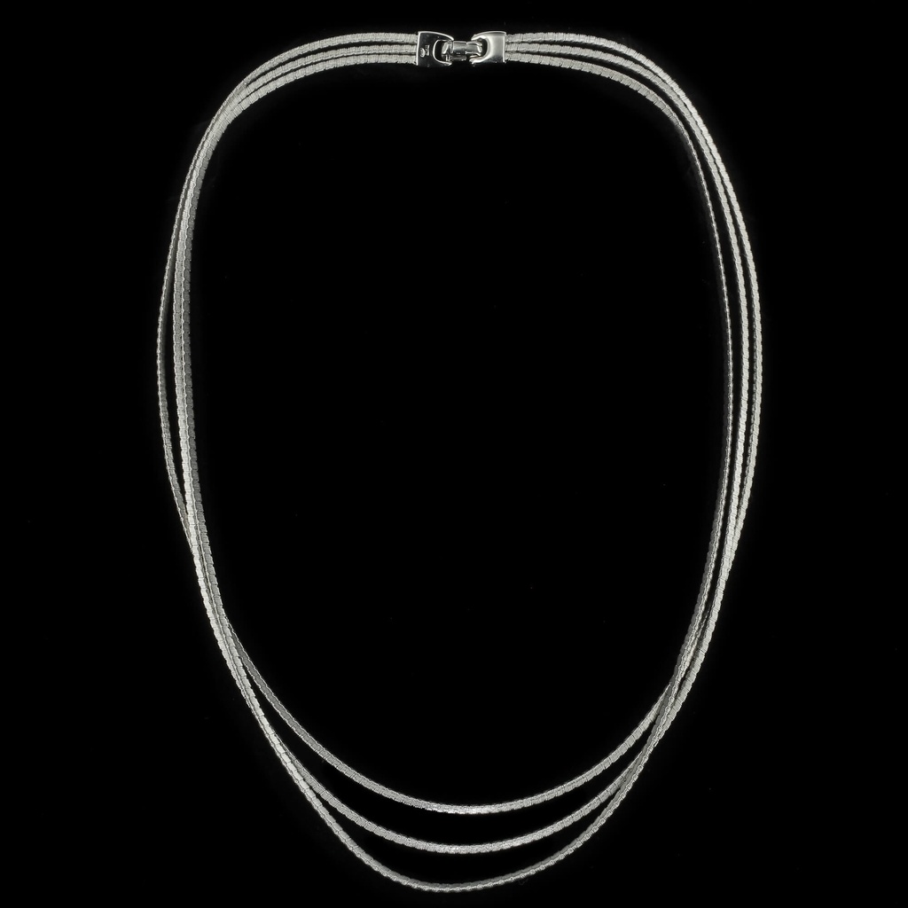 Zilveren meerdradige ketting