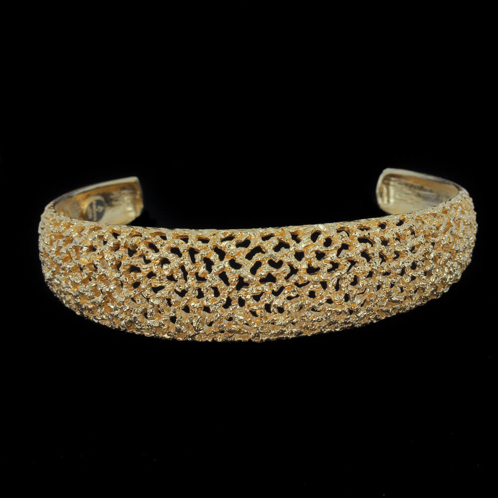 Verfijnde smalle en vergulde armband met schitteringen
