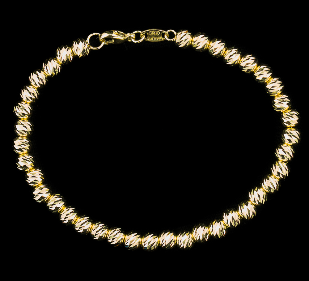 Italiaans gouden armbandje van 18kt, bolletjes van 2mm