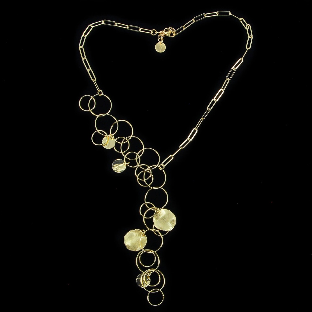 Open en gesloten ronde vergulde schakelketting
