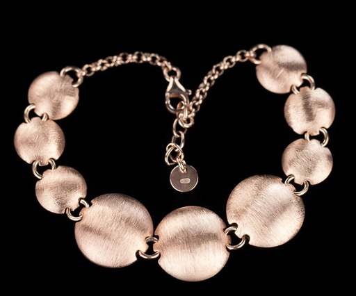 [CR0416004] Rosé armband met bolletjes