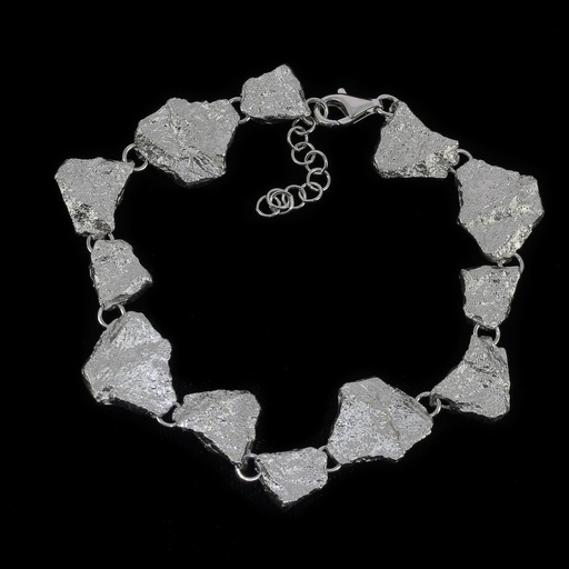 [L0821004] Steenvormige zilveren armband