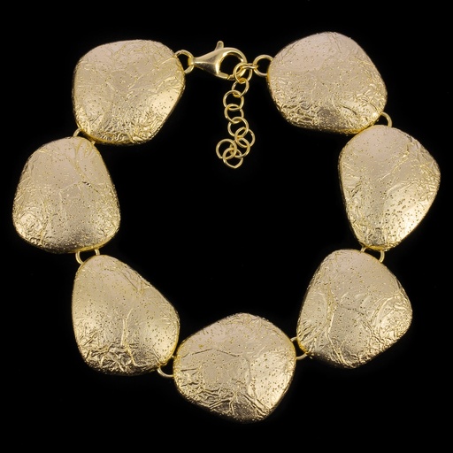 [L0821006] Vergulde en schitterende armband met design van koffieboon