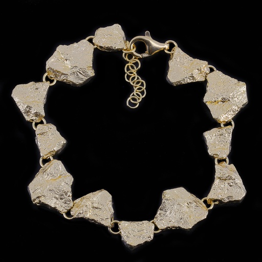 [L122006] Steenvormige vergulde armband