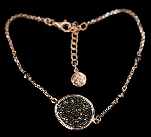 [OX0216008] Armband van rosé en hematiet