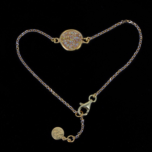 [OX022002] Verguld armbandje met kristallen