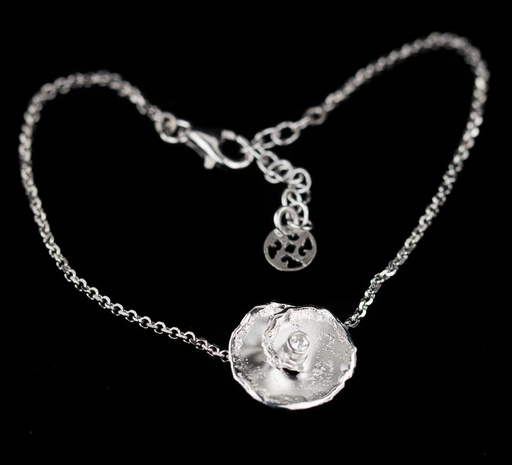 [OX0915002] Zilveren armbandje met bloem
