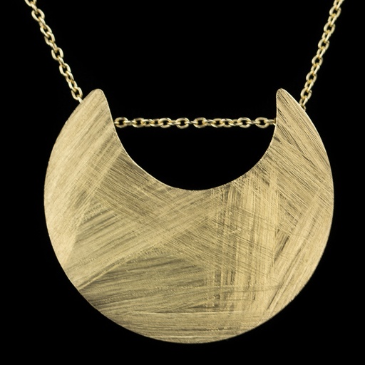 [DI0916005] Vergulde halve maan hanger met ketting