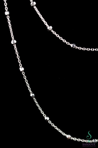 [ES0718002] Lange ketting met enkele glinsterende bolletjes