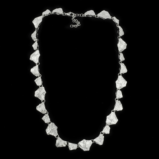 [L0821003] Schitterende steenvormige zilveren ketting