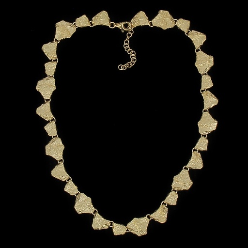[L122001] Schitterende steenvormige vergulde ketting