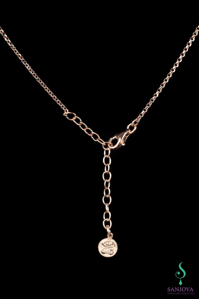 Ketting van rosé en hematiet