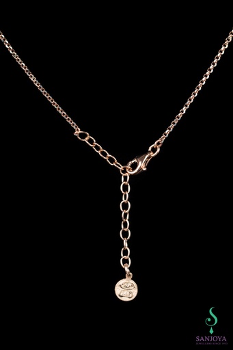 [OX0416006] Ketting van rosé en hematiet