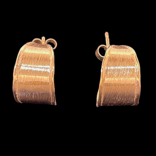 [ES0523001] Kleine creolen van verguld zilver met steker