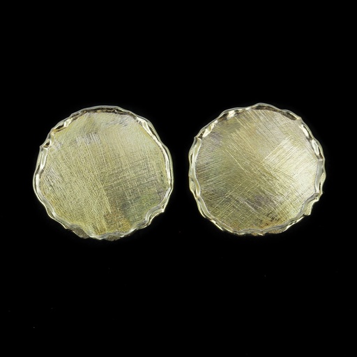 [ES0821003] Kleine ronde en ongehamerde oorbellen van 18kt goud