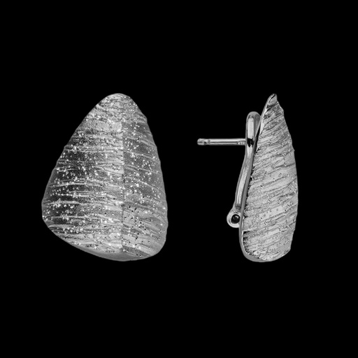 [L0223052] Zilvergrijze asymmetrtische oorbellen
