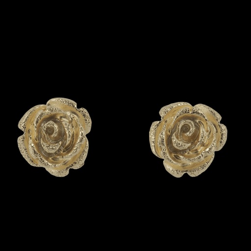 [L0224019] Vergulde en schitterende bloem oorbelletjes