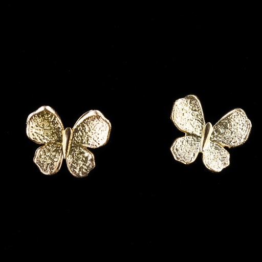[L1021026] Vergulde mini vlinder oorbellen