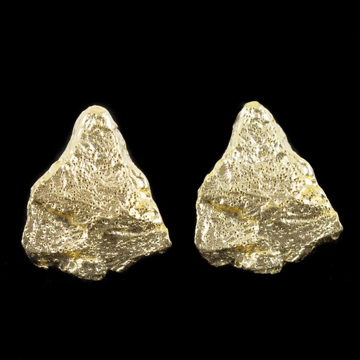 [L1121001] Vergulde korte steenvormige oorbellen