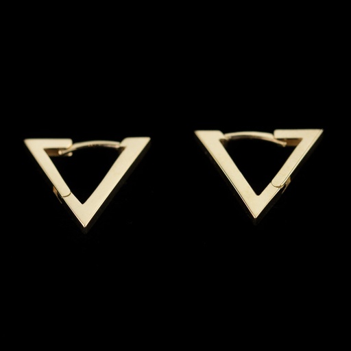 [NO1118001] Gouden driehoek oorbelletjes van 18Kt