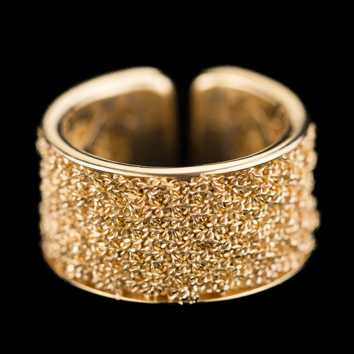 [BIZ0119003] Bijzondere vergulde en verweven ring