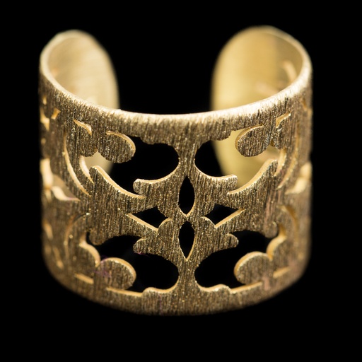 [ES1014004] Bewerkte vergulde ring