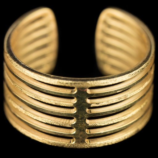 [SC0515001] Vergulde mat en blinkende open ring