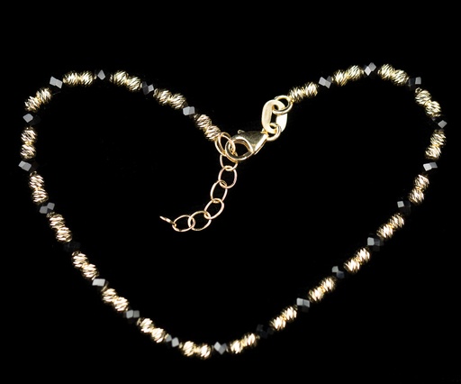 [BIZ1217008] Geel gouden armbandje van 18Kt met onyx