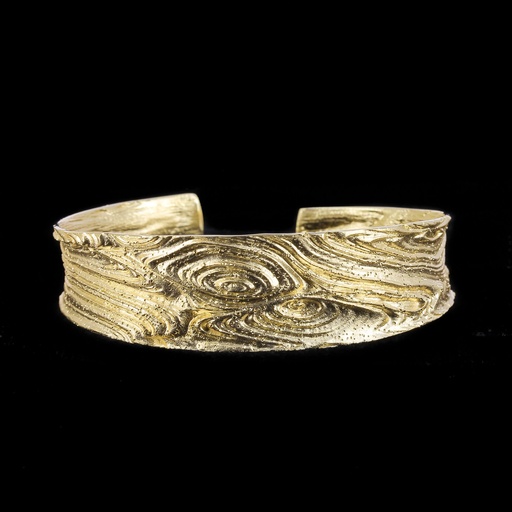 [L1021009G] Gouden en smalle bewerkte slavenarmband, 18kt