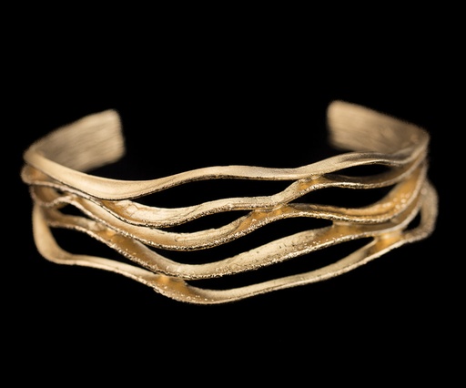 Magnifieke gediamanteerde armband van verguld zilver