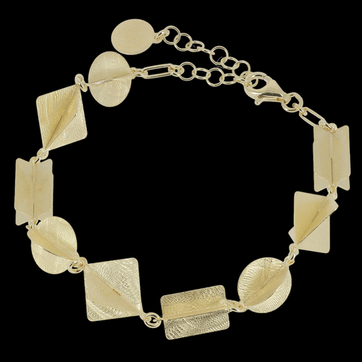 [ES0823013] Meervormige armband van verguld zilver