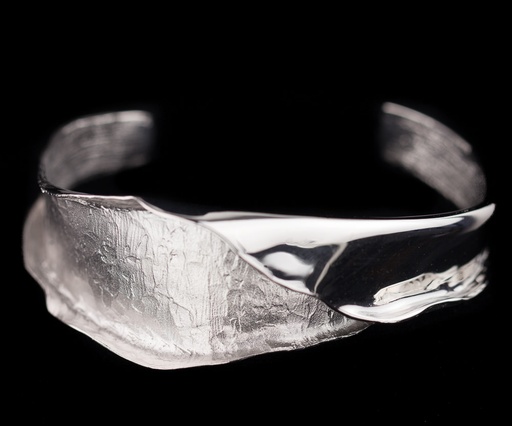[L0520014] Schitterende smalle slavenarmband mat, en gepolijst