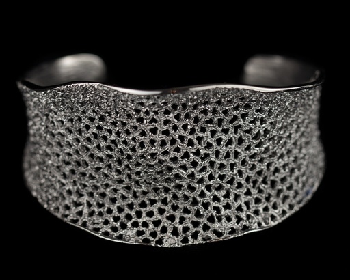 Schitterende zilveren grijze slavenarmband