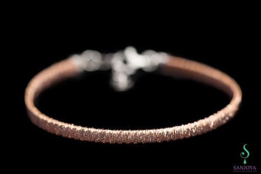 Verfijnde rosé armband van sterling zilver, 4mm