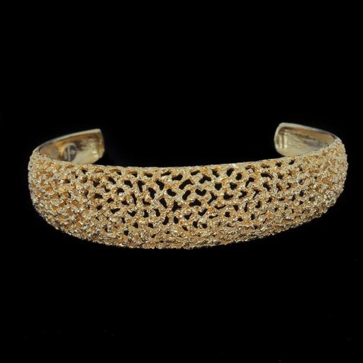 Verfijnde smalle en vergulde armband met schitteringen