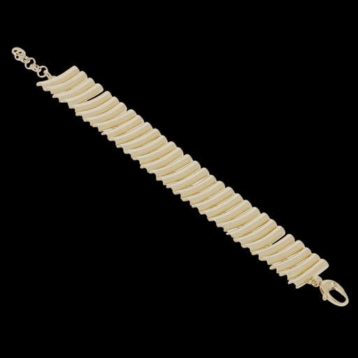 [L1023003] Vergulde en gepolijste staafjes armband