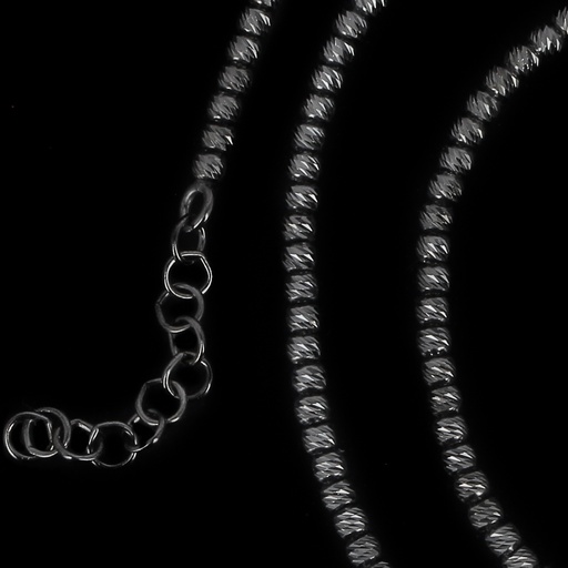 Italiaanse ketting van zwart zilver, diverse lengtes