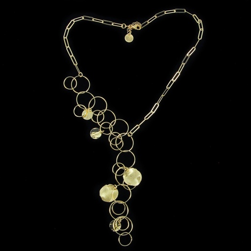 [ES0524001] Open en gesloten ronde vergulde schakelketting